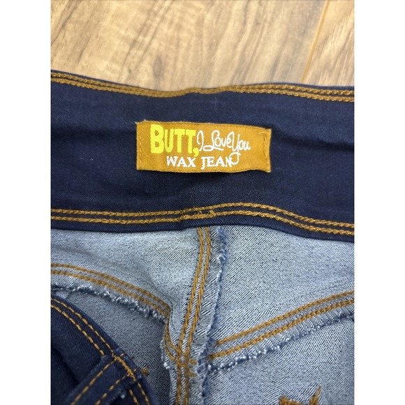 Wax‎ Jeans Butt, I Love You Shorts Medium Dark Blue - Picture 6 of 8